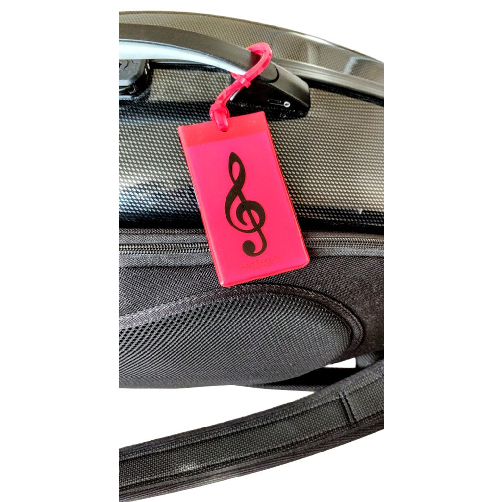 Auto Instrument Name Tags Musical Instrument Name Tag - Treble Clef (Various Colours) — Crook and ...